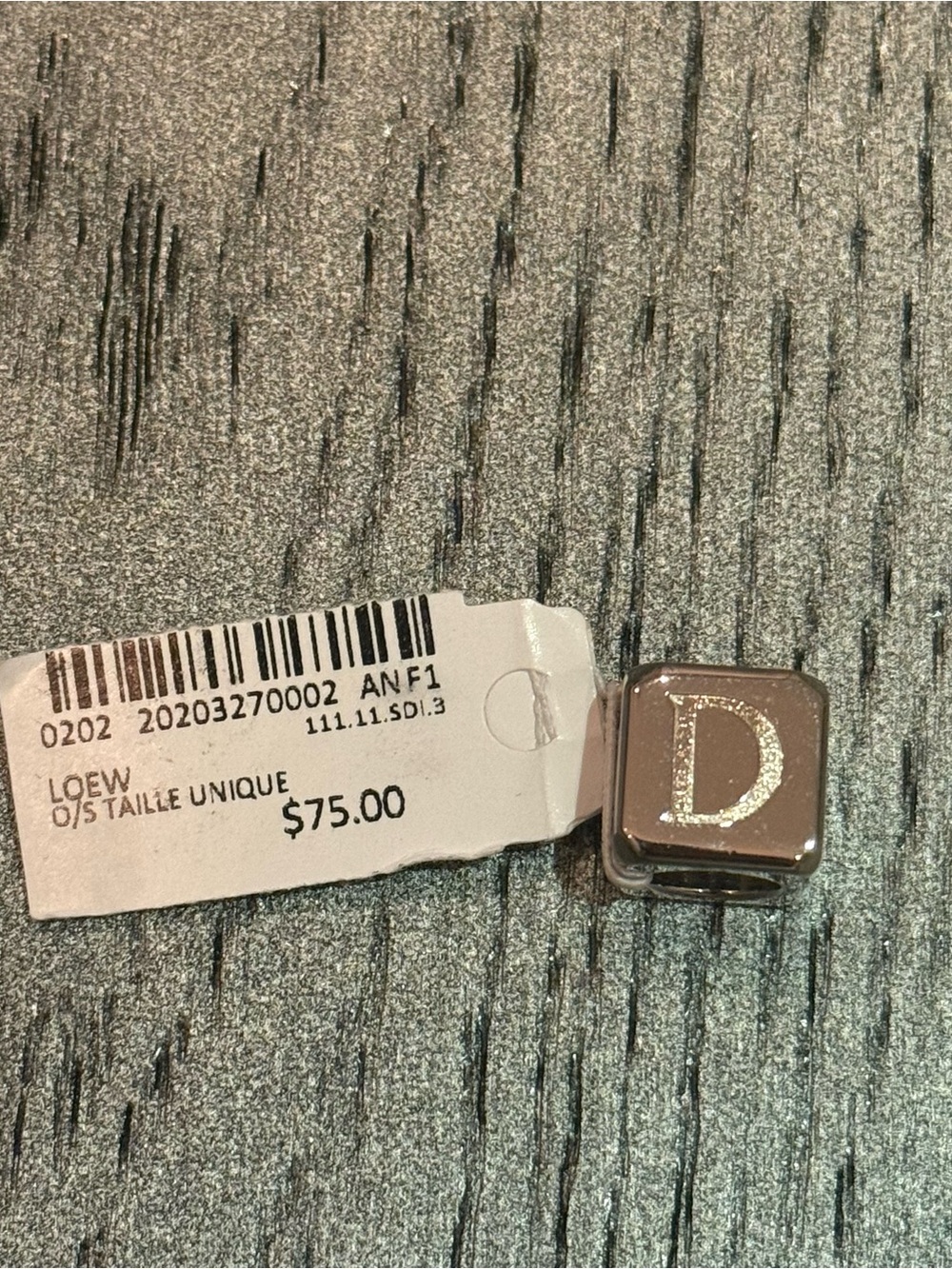 Loewe 'D' Initial Charm